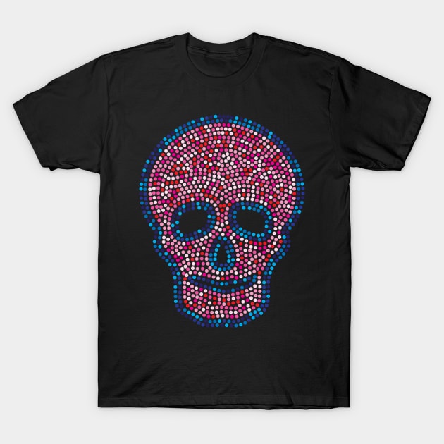 darezd Candy Sequins Skull T Shirt
